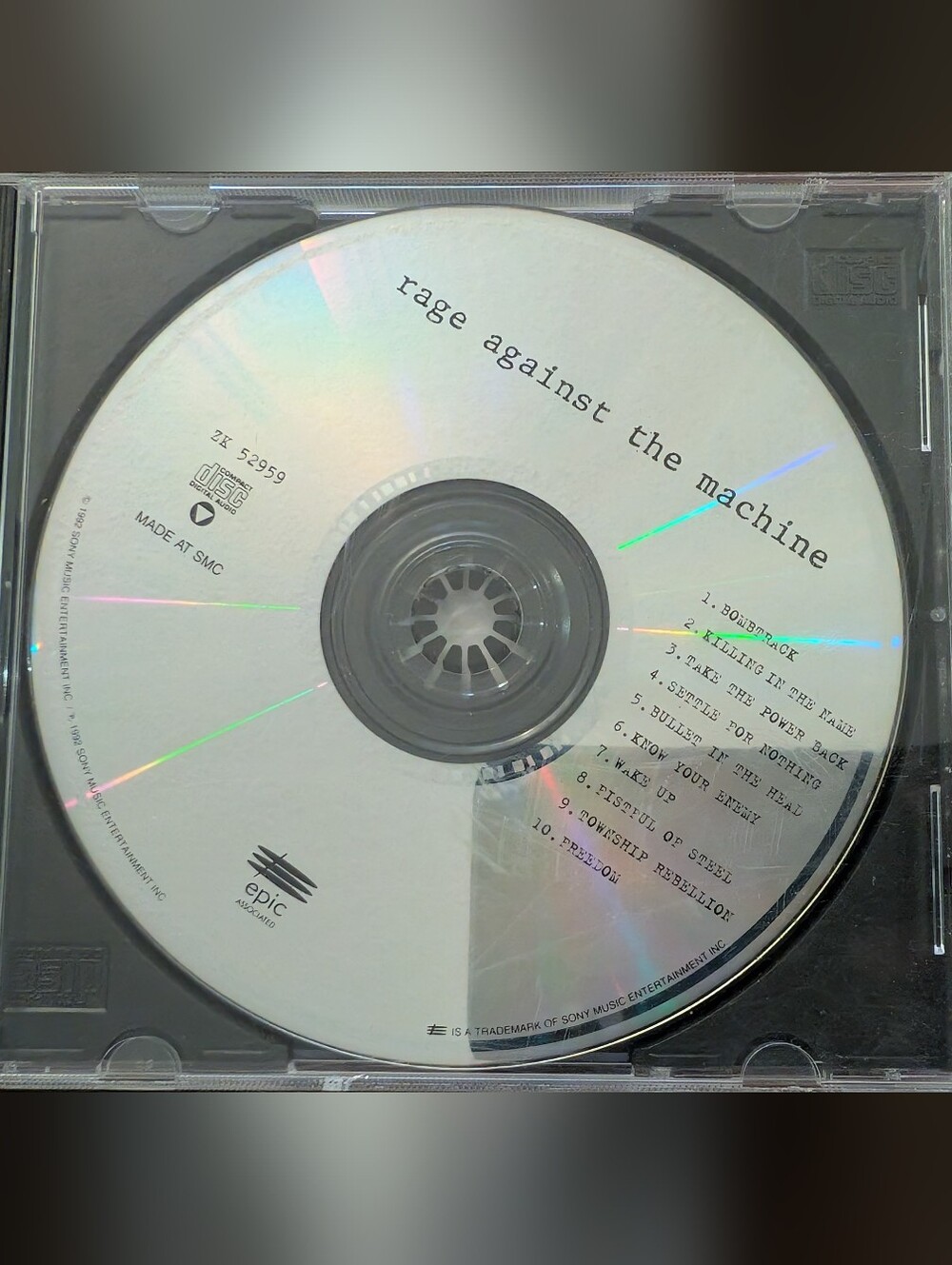 Rage Against The Machine Self-Titled CD - Silver Disc